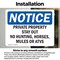 Signmission Private Property Stay Out No Hunting Horses OSHA Notice Sign, Vinyl Decal, 5in W x 3.5in L, 2PK OS-2PACK-NS-D-35-L-17862 - alternate 3